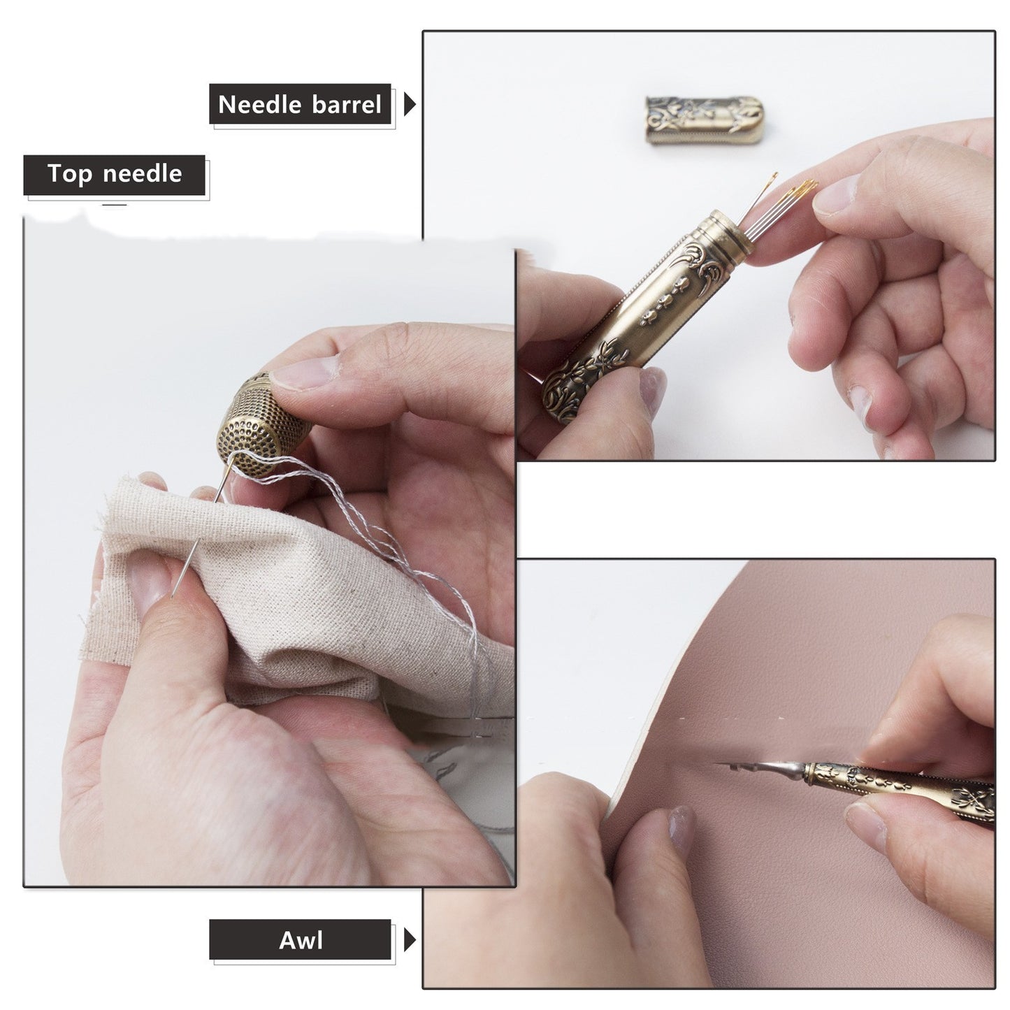 Coffret de 6 ciseaux de couture en fer